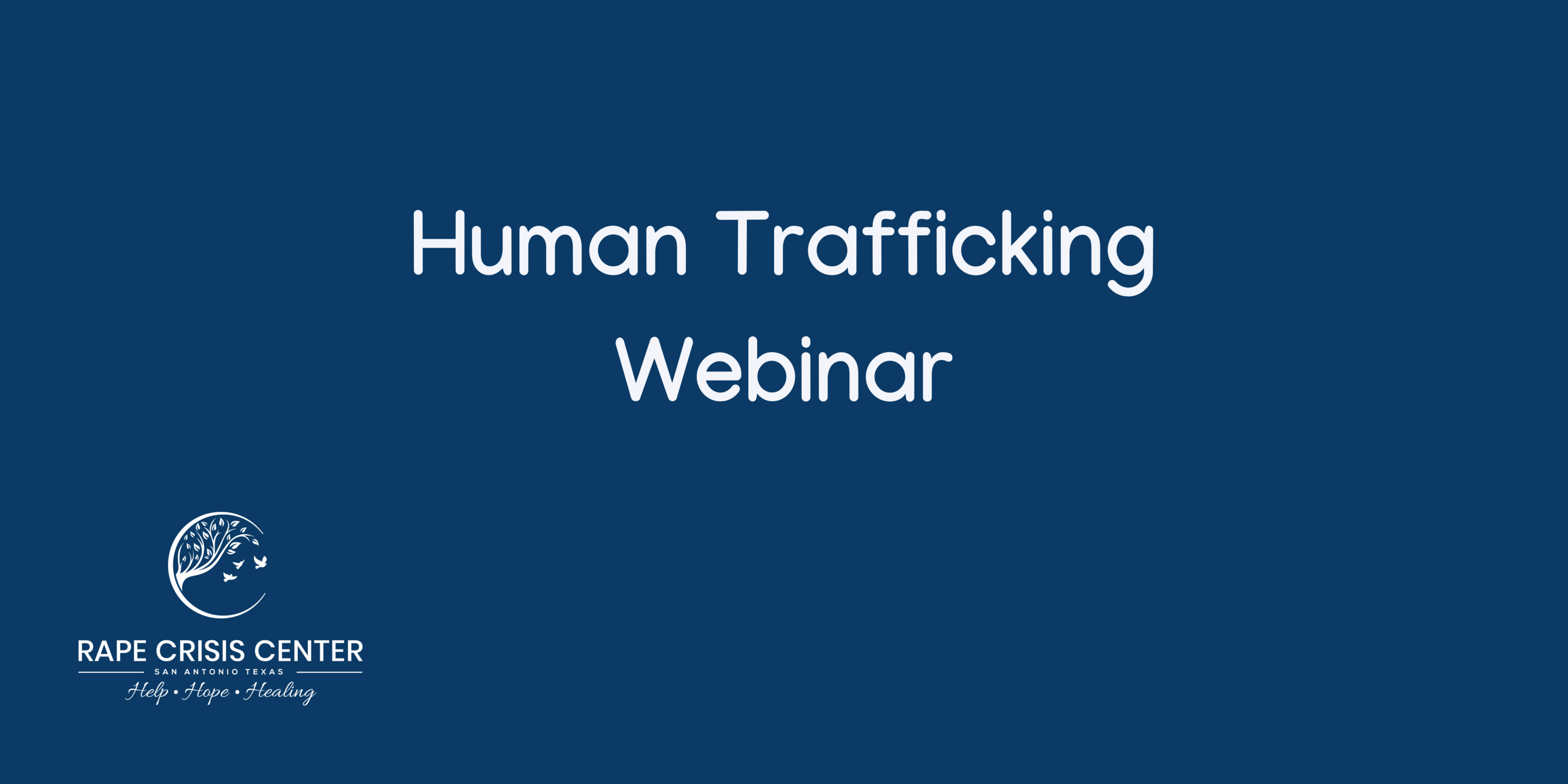 Human Trafficking webinar banner